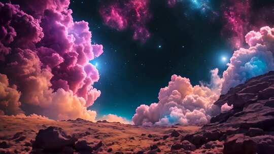 梦幻宇宙星空云海景观