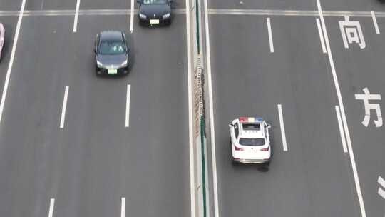 上海闵行区沪闵高架路车流航拍