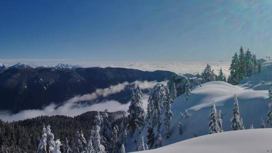 大雪山山顶上的浮雕