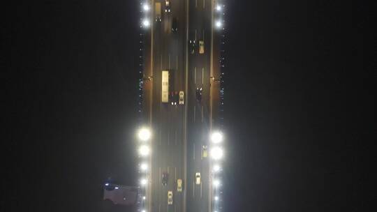 上海南浦大桥夜景4K航拍