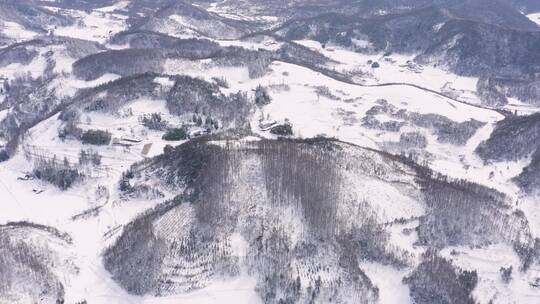 4k航拍恩施雪山雾凇峡谷风光视频素材模板下载