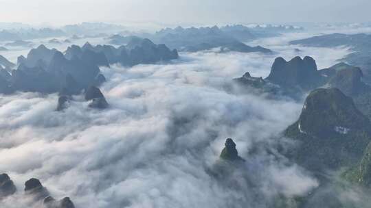 桂林漓江风光 烟雨漓江