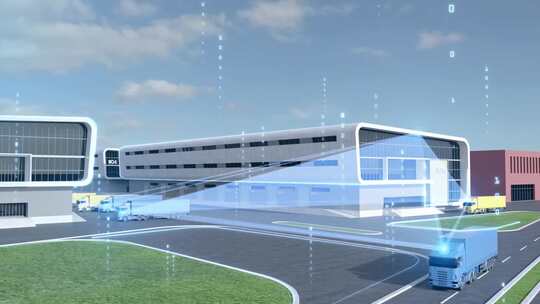 全息现代化工厂智能车间科技感技术产业园区视频素材模板下载