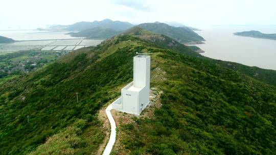 航拍舟山群岛雷达站