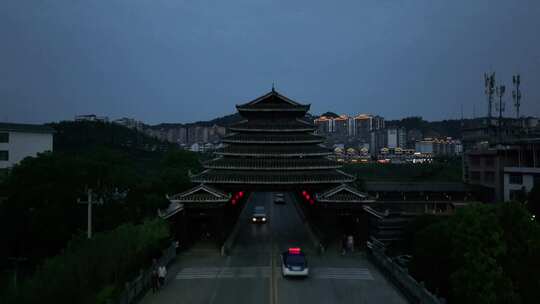 三江风雨桥航拍