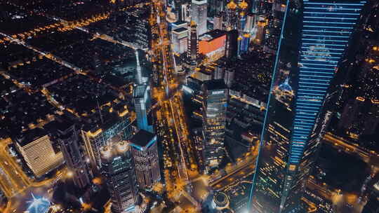 通透上海夜景航拍