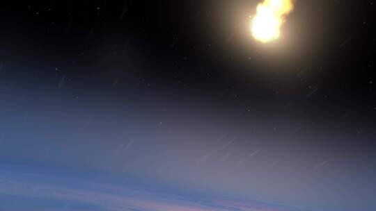 小行星流星在地球大气中燃烧-2件装