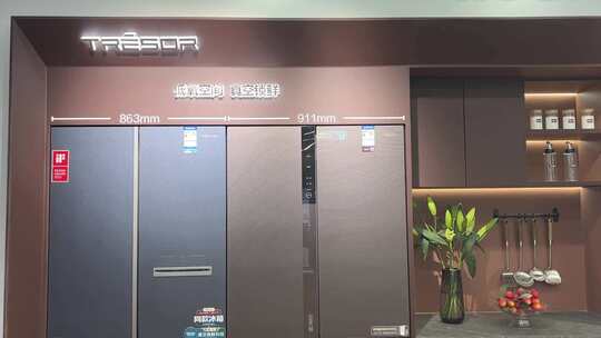 苏宁易购商城，海信冰箱展示