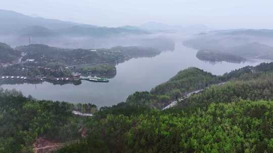 河南省南阳市九龙湖景区航拍