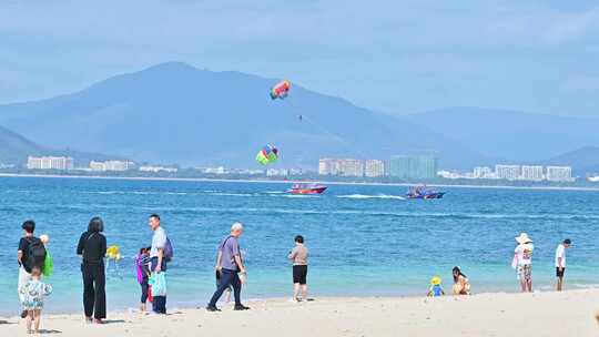 海南三亚西岛风景区游客旅游治愈唯美镜头