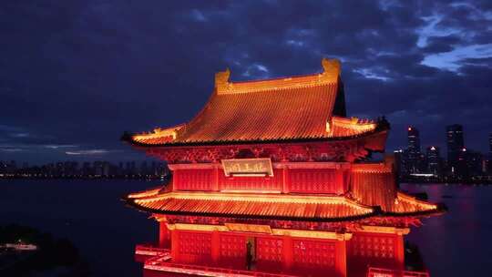 江西南昌滕王阁夜景灯光秀