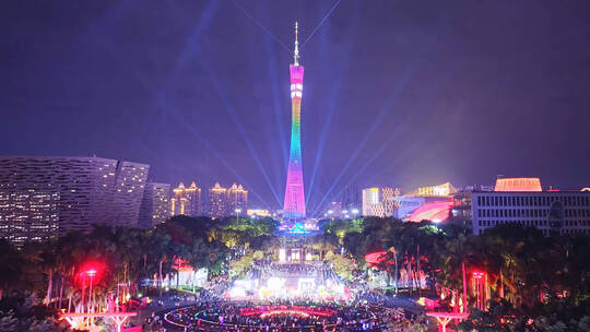 广州珠江新城4K夜景合集，超震撼