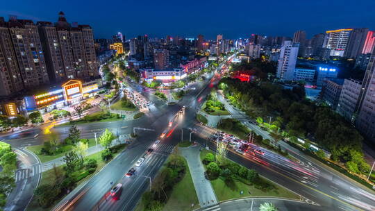 九江市九瑞大道夜间交通延时