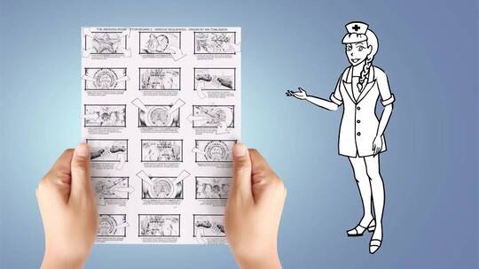 涂鸦动画护士角色有趣AE模板AE视频素材教程下载