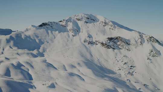 雪，山脉，滑雪山，瑞士