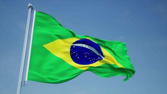 巴西旗帜视频素材模板下载