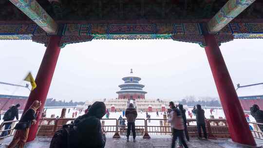 北京天坛祈年殿雪景