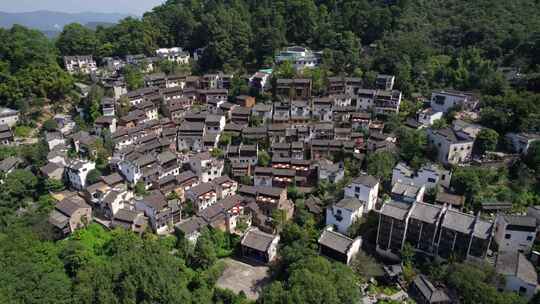 婺源-篁岭-全景--晒秋-航拍-4K视频素材模板下载