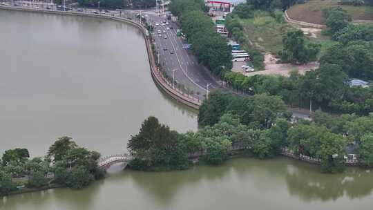 惠州西湖风景名胜区鹤洲视频素材模板下载