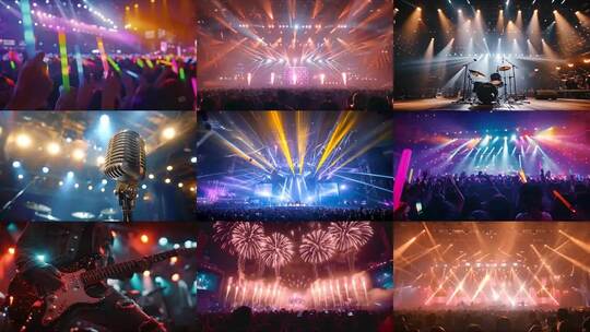 演唱会 音乐节 跨年晚会 狂欢夜高清在线视频素材下载