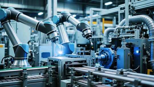 自动化车间生产机械臂