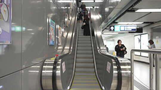 金钟地铁站自动扶梯