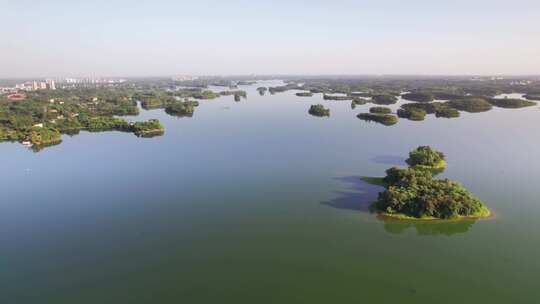 成都东部新区简阳三岔湖水库三岔湖景区航拍