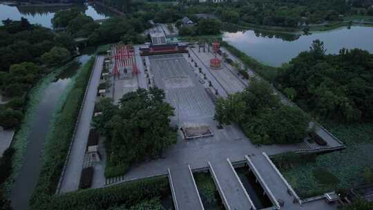 镇江金山公园景区金山寺航拍