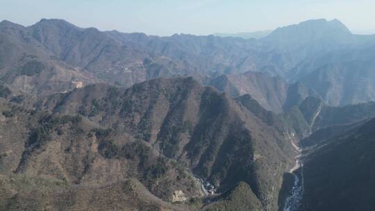 秦岭山川地貌环境自然风光4K航拍2视频素材模板下载