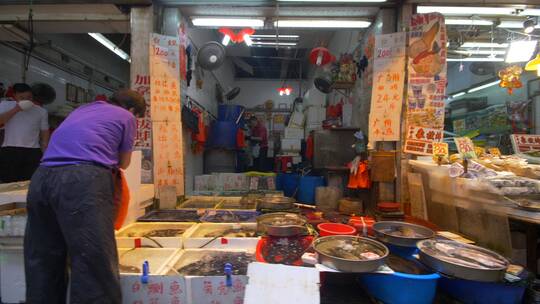 香港的海鲜市场视频素材模板下载