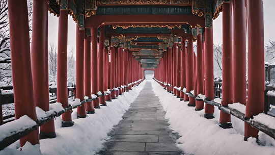 北京冬天雪景