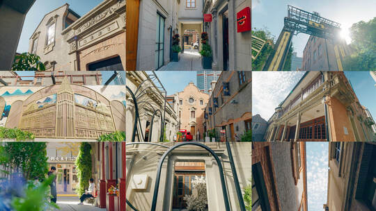 上海张园石库门海派建筑掠影高清在线视频素材下载