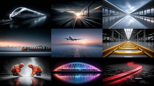 高铁动车组穿梭城市山川(前138S为快速预览)