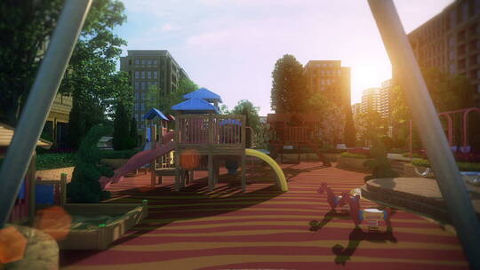 三维地产游乐园  儿童游乐园   小区游乐园视频素材模板下载