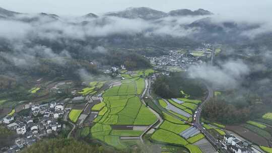 航拍灵山蜀源云海