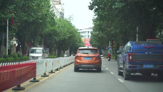 乡村公路行驶汽车行车记录仪驾驶第一视角