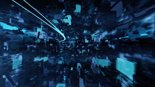 科技感3D隧道穿梭素材