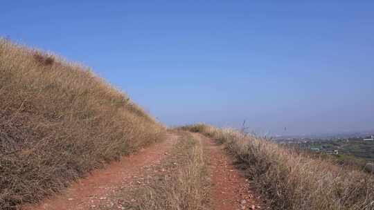 秋天荒野道路