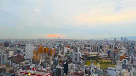 日本 大阪城市全景 大阪市区 0171