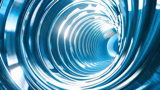 合集 蓝色透亮隧道片头背景 光线玻璃海水