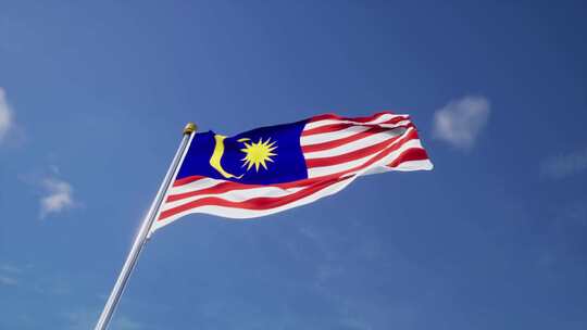 马来西亚旗帜视频素材模板下载