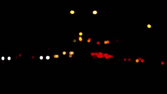 夜间汽车车灯散焦