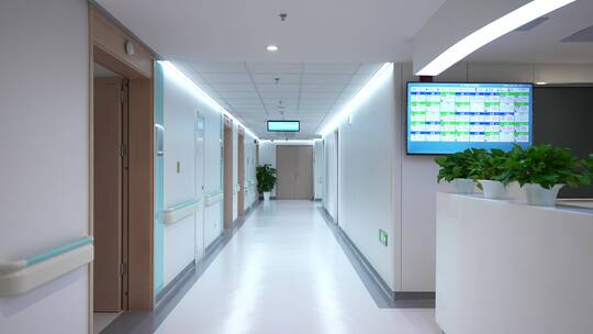 医院空镜 医院走廊视频素材模板下载