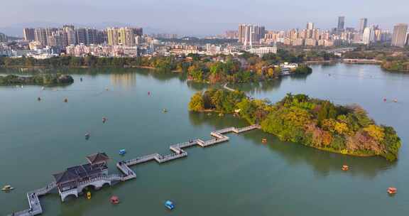 航拍广东省惠州西湖风景区21