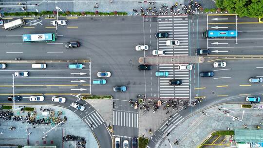 华强北路口车流、人流素材