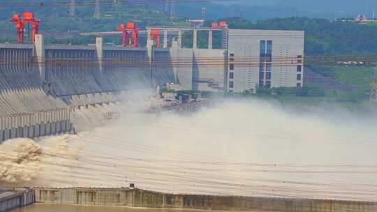 合集 三峡大坝泄洪实拍升格视频