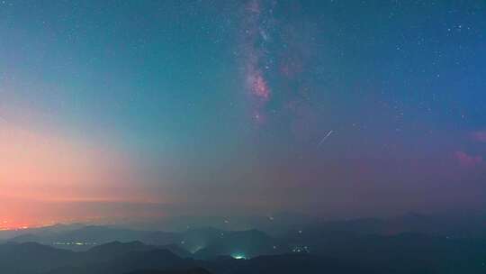 星空银河流星雨夜景风光延时4K