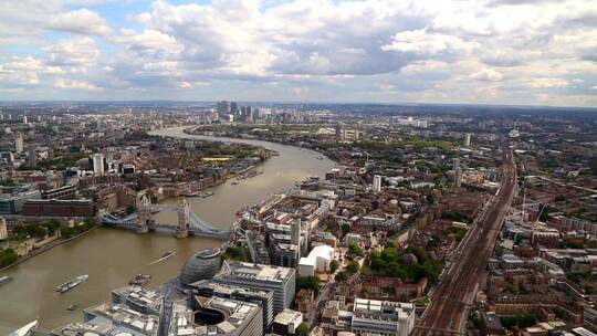 伦敦景观航拍视频素材模板下载