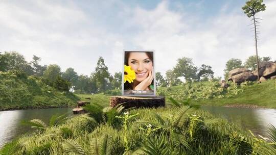 优雅自然图片过渡幻灯片AE模板