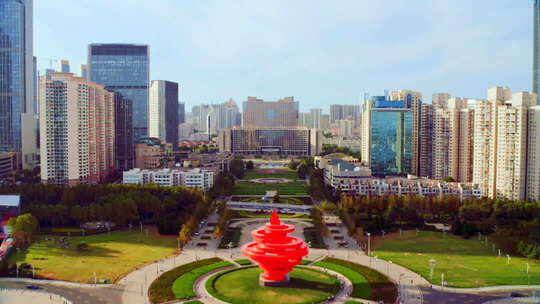 4k航拍青岛浮山湾五月的风城市发展宣传片